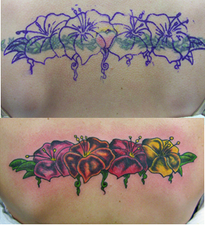 Looking for unique Color tattoos Tattoos?  Flower coverup